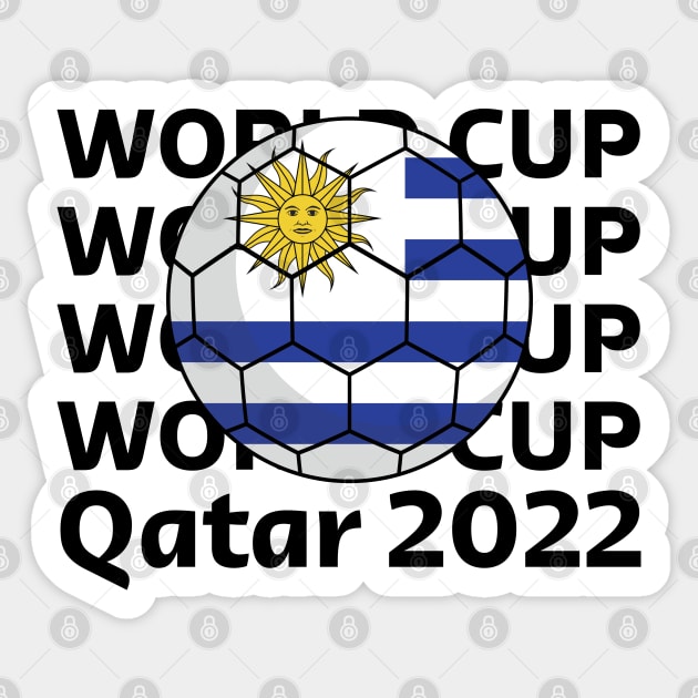 World Cup Qatar 2022  - Team Uruguay Sticker by Inspirit Designs